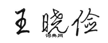 骆恒光王晓俭行书个性签名怎么写