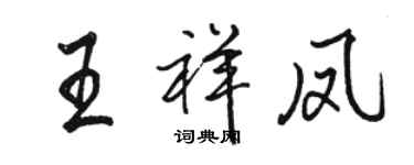 骆恒光王祥凤行书个性签名怎么写