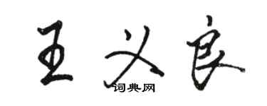 骆恒光王义良行书个性签名怎么写