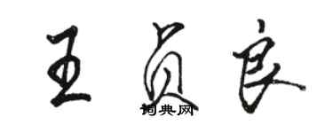 骆恒光王贞良行书个性签名怎么写
