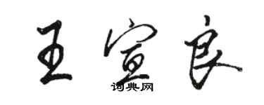 骆恒光王宣良行书个性签名怎么写