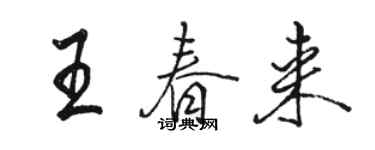 骆恒光王春来行书个性签名怎么写