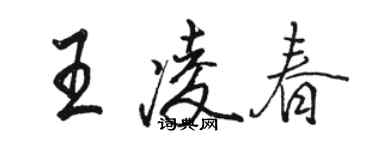 骆恒光王凌春行书个性签名怎么写