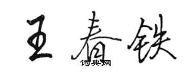 骆恒光王春铁行书个性签名怎么写
