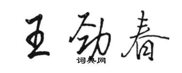 骆恒光王劲春行书个性签名怎么写