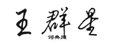 骆恒光王群星行书个性签名怎么写