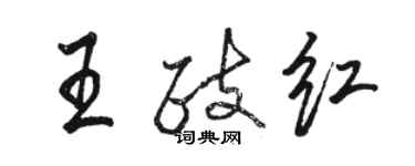 骆恒光王政红行书个性签名怎么写