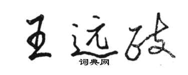 骆恒光王远政行书个性签名怎么写