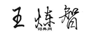 骆恒光王炼智行书个性签名怎么写