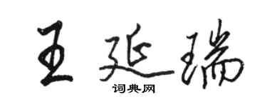 骆恒光王延瑞行书个性签名怎么写