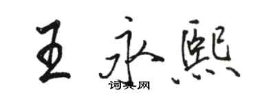 骆恒光王永熙行书个性签名怎么写