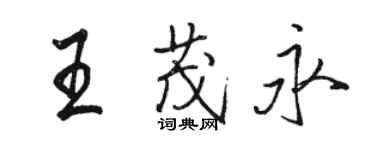 骆恒光王茂永行书个性签名怎么写