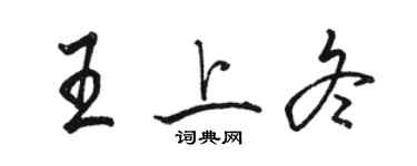 骆恒光王上冬行书个性签名怎么写