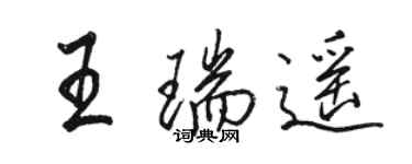 骆恒光王瑞遥行书个性签名怎么写