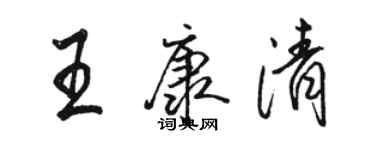骆恒光王康清行书个性签名怎么写