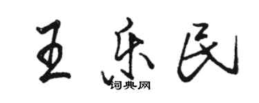 骆恒光王乐民行书个性签名怎么写