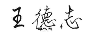 骆恒光王德志行书个性签名怎么写