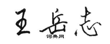 骆恒光王岳志行书个性签名怎么写