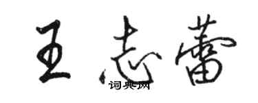 骆恒光王志蕾行书个性签名怎么写
