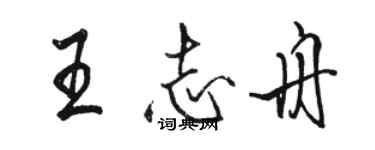 骆恒光王志舟行书个性签名怎么写