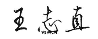 骆恒光王志直行书个性签名怎么写