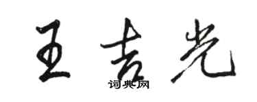 骆恒光王吉光行书个性签名怎么写