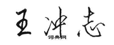 骆恒光王冲志行书个性签名怎么写