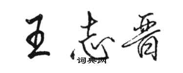 骆恒光王志晋行书个性签名怎么写