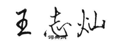 骆恒光王志灿行书个性签名怎么写