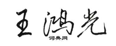 骆恒光王鸿光行书个性签名怎么写