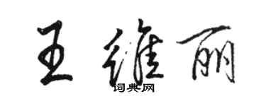 骆恒光王维丽行书个性签名怎么写