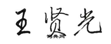 骆恒光王贤光行书个性签名怎么写