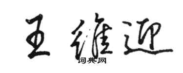 骆恒光王维迎行书个性签名怎么写