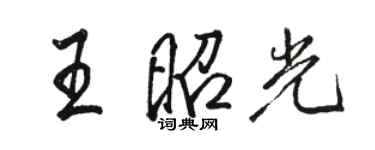 骆恒光王昭光行书个性签名怎么写