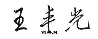骆恒光王丰光行书个性签名怎么写