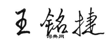 骆恒光王铭捷行书个性签名怎么写