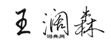 骆恒光王阔森行书个性签名怎么写