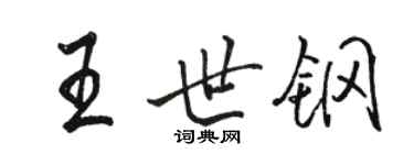 骆恒光王世钢行书个性签名怎么写