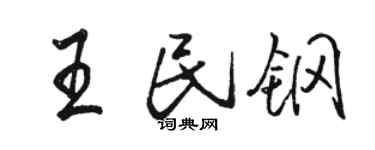 骆恒光王民钢行书个性签名怎么写