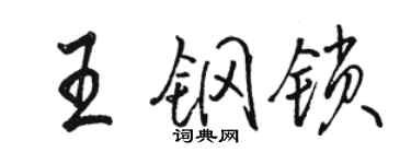 骆恒光王钢锁行书个性签名怎么写