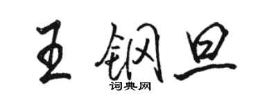 骆恒光王钢旦行书个性签名怎么写