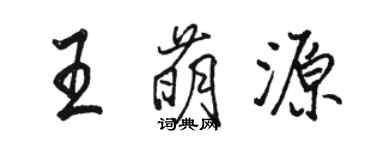 骆恒光王萌源行书个性签名怎么写
