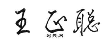 骆恒光王正聪行书个性签名怎么写