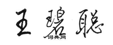 骆恒光王碧聪行书个性签名怎么写