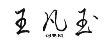 骆恒光王凡玉行书个性签名怎么写