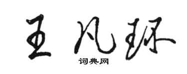 骆恒光王凡环行书个性签名怎么写