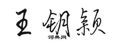 骆恒光王钥颖行书个性签名怎么写