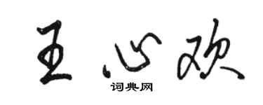 骆恒光王心欢行书个性签名怎么写