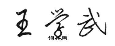 骆恒光王学武行书个性签名怎么写