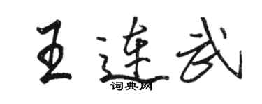 骆恒光王连武行书个性签名怎么写